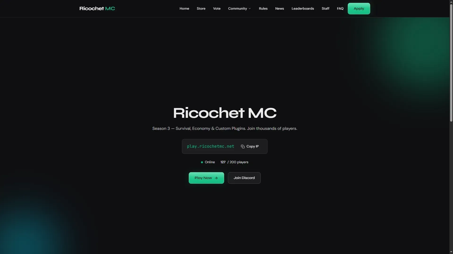 Ricochet MC Template