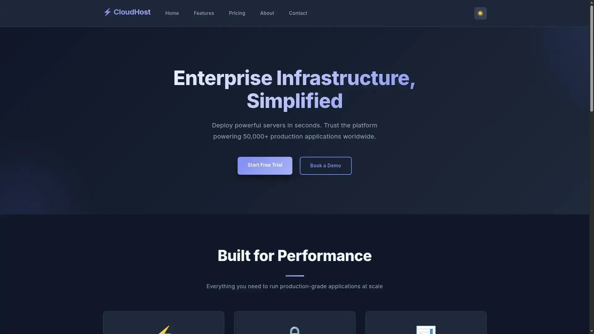 CloudHost Template